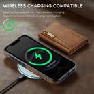 For iPhone 16e DG.MING M5 Series Zip RFID Multi Card Detachable Leather Phone Case(Brown) - 3