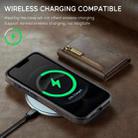 For iPhone 16e DG.MING M5 Series Zip RFID Multi Card Detachable Leather Phone Case(Coffee) - 3