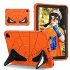 For Samsung Galaxy Tab A9+ Spider Silicone Hybrid PC Shockproof Tablet Case(Orange Black) - 1