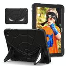 For Samsung Galaxy Tab A9+ Spider Silicone Hybrid PC Shockproof Tablet Case(Black) - 1