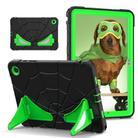 For Samsung Galaxy Tab A9+ Spider Silicone Hybrid PC Shockproof Tablet Case(Black Green) - 1