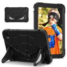 For Samsung Galaxy Tab A9 Spider Silicone Hybrid PC Shockproof Tablet Case(Black) - 1