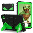 For Samsung Galaxy Tab A9 Spider Silicone Hybrid PC Shockproof Tablet Case(Black Green) - 1