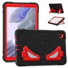 For Samsung Galaxy Tab A7 Lite T220 Spider Silicone Hybrid PC Shockproof Tablet Case(Black Red) - 1