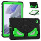 For Samsung Galaxy Tab A7 Lite T220 Spider Silicone Hybrid PC Shockproof Tablet Case(Black Green) - 1