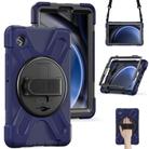 For Samsung Galaxy Tab A9 Rotary Handle Grab TPU + PC Tablet Case(Navy Blue) - 1
