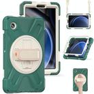 For Samsung Galaxy Tab A9 Rotary Handle Grab TPU + PC Tablet Case(Emerald-green) - 1