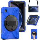 For Samsung Galaxy Tab A9 Rotary Handle Grab TPU + PC Tablet Case(Blue) - 1