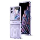 For OPPO Find N2 Flip Angel Wings Electroplated Frosted Phone Case(Purple) - 1