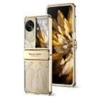 For OPPO Find N3 Flip Angel Wings Electroplated Frosted Phone Case(Gold) - 1