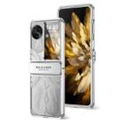 For OPPO Find N3 Flip Angel Wings Electroplated Frosted Phone Case(Silver) - 1