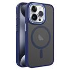 For iPhone 15 Pro Max Two-color Frosted MagSafe Magnetic Phone Case(Blue) - 1