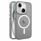 For iPhone 15 Two-color Frosted MagSafe Magnetic Phone Case(Grey) - 1