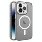 For iPhone 14 Pro Two-color Frosted MagSafe Magnetic Phone Case(Grey) - 1