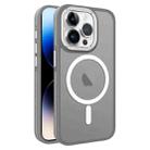 For iPhone 14 Pro Max Two-color Frosted MagSafe Magnetic Phone Case(Grey) - 1