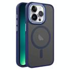 For iPhone 13 Pro Max Two-color Frosted MagSafe Magnetic Phone Case(Blue) - 1