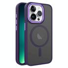 For iPhone 13 Pro Max Two-color Frosted MagSafe Magnetic Phone Case(Purple) - 1