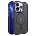 For iPhone 13 Pro Two-color Frosted MagSafe Magnetic Phone Case(Purple) - 1