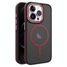 For iPhone 12 / 12 Pro Two-color Frosted MagSafe Magnetic Phone Case(Red) - 1