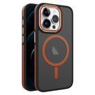 For iPhone 12 Pro Max Two-color Frosted MagSafe Magnetic Phone Case(Orange) - 1