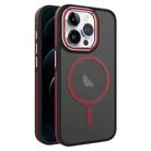For iPhone 12 Pro Max Two-color Frosted MagSafe Magnetic Phone Case(Red) - 1