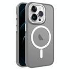 For iPhone 12 Pro Max Two-color Frosted MagSafe Magnetic Phone Case(Grey) - 1