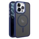 For iPhone 11 Pro Max Two-color Frosted MagSafe Magnetic Phone Case(Blue) - 1