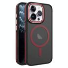 For iPhone 11 Pro Max Two-color Frosted MagSafe Magnetic Phone Case(Red) - 1