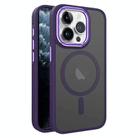 For iPhone 11 Pro Max Two-color Frosted MagSafe Magnetic Phone Case(Purple) - 1