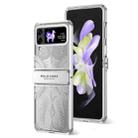 For Samsung Galaxy Z Flip3 5G Angel Wings Electroplated Frosted Phone Case(Silver) - 1