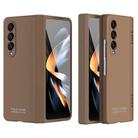 For Samsung Galaxy Z Fold4 5G Extraordinary Series Hinged Folding Full Phone Case(Coffee) - 1