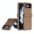 For Samsung Galaxy Z Flip4 5G Extraordinary Series Hinged Folding Full Phone Case(Coffee) - 1