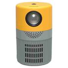 T400 3000 Lumens LED Mini Projector Support Wifi Screen Mirroring, Plug Type:US Plug(Grey Yellow) - 1