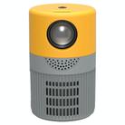 T400 3000 Lumens LED Mini Projector Support Wifi Screen Mirroring, Plug Type:UK Plug(Grey Yellow) - 1