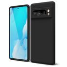 For Google Pixel 8 Pro Ultra Thin Fiber Liquid Silicone Phone Case(Black) - 1