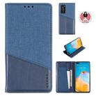 For Huawei P40 MUXMA MX109 Horizontal Flip Leather Case with Holder & Card Slot & Wallet(Blue) - 1