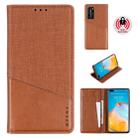 For Huawei P40 MUXMA MX109 Horizontal Flip Leather Case with Holder & Card Slot & Wallet(Brown) - 1