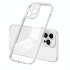 For iPhone 15 Pro 3 in 1 Clear TPU Color PC Frame Phone Case(White) - 1