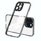 For iPhone 15 Pro 3 in 1 Clear TPU Color PC Frame Phone Case(Black) - 1