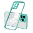 For iPhone 15 Pro 3 in 1 Clear TPU Color PC Frame Phone Case(Light Green) - 1