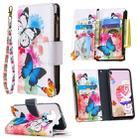 For LG K51 Colored Drawing Pattern Zipper Horizontal Flip Leather Case with Holder & Card Slots & Wallet(Two Butterflies) - 1