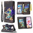 For LG K51 Colored Drawing Pattern Zipper Horizontal Flip Leather Case with Holder & Card Slots & Wallet(Big Butterfly) - 1