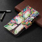 For Xiaomi Redmi Note 9 Colored Drawing Pattern Zipper Horizontal Flip Leather Case with Holder & Card Slots & Wallet(Tree) - 6