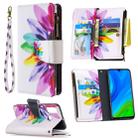 For Huawei P smart 2020 Colored Drawing Pattern Zipper Horizontal Flip Leather Case with Holder & Card Slots & Wallet(Sun Flower) - 1