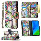 For Huawei P smart 2020 Colored Drawing Pattern Zipper Horizontal Flip Leather Case with Holder & Card Slots & Wallet(Tree) - 1