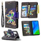 For Huawei P smart 2020 Colored Drawing Pattern Zipper Horizontal Flip Leather Case with Holder & Card Slots & Wallet(Big Butterfly) - 1