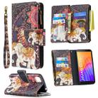 For Huawei Y5p Colored Drawing Pattern Zipper Horizontal Flip Leather Case with Holder & Card Slots & Wallet(Flower Elephants) - 1
