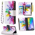For Huawei Y6p Colored Drawing Pattern Zipper Horizontal Flip Leather Case with Holder & Card Slots & Wallet(Sun Flower) - 1