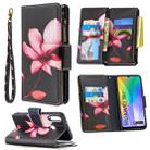 For Huawei Y6p Colored Drawing Pattern Zipper Horizontal Flip Leather Case with Holder & Card Slots & Wallet(Lotus) - 1