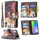 For Huawei Y6p Colored Drawing Pattern Zipper Horizontal Flip Leather Case with Holder & Card Slots & Wallet(Flower Elephants) - 1